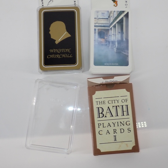 Winston Churchill & City of Bath Set of 2 Full Deck Playing Cards Plastic Coated - Picture 3 of 8